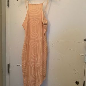 Akira Asymmetrical BodyCon Dress, Pink